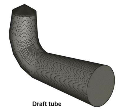 شکل ۴-۲: مش نامنظم draft tube